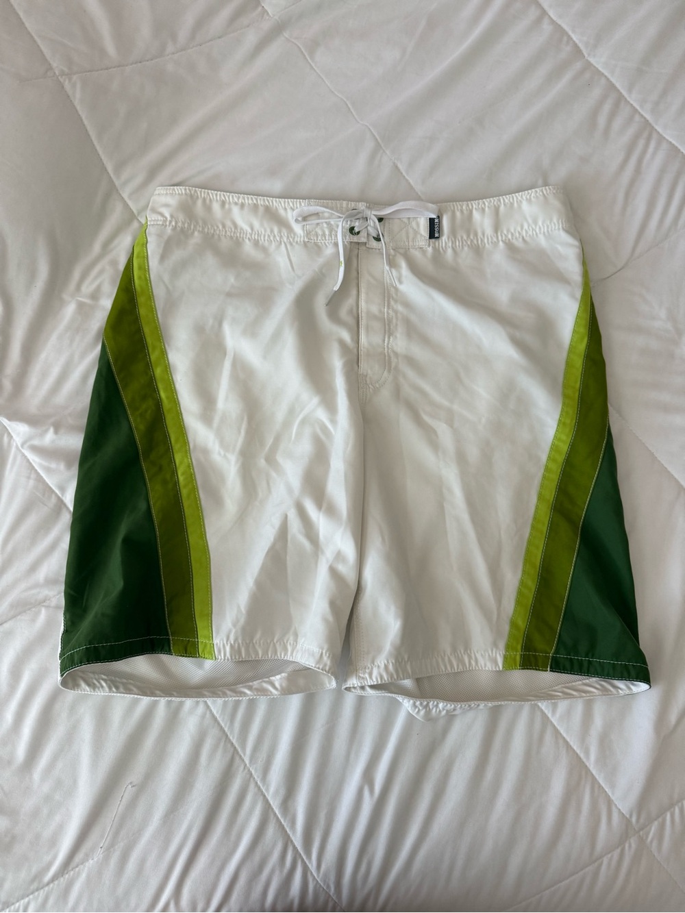 Vintage Men’s Mossimo Green Striped Board Shorts
